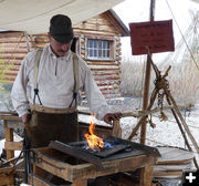 Blacksmithing. Photo by Dawn Ballou, Pinedale Online.