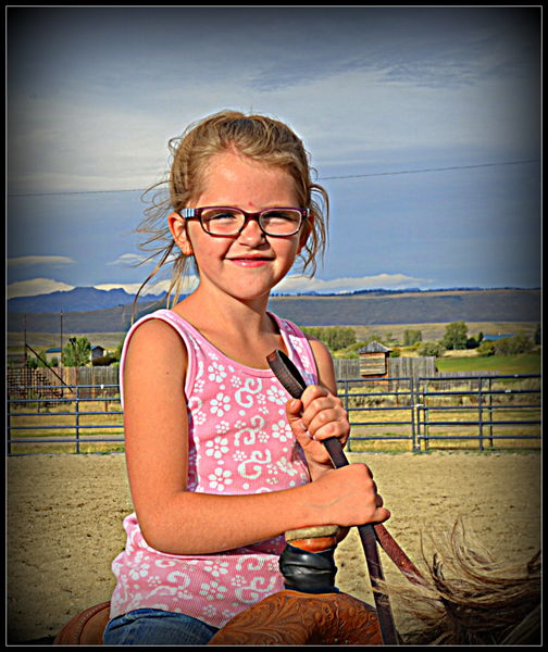 Little Girl on Horse. Photo by Terry Allen.