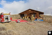 Attic fire. Photo by Sublette County Unified Fire.