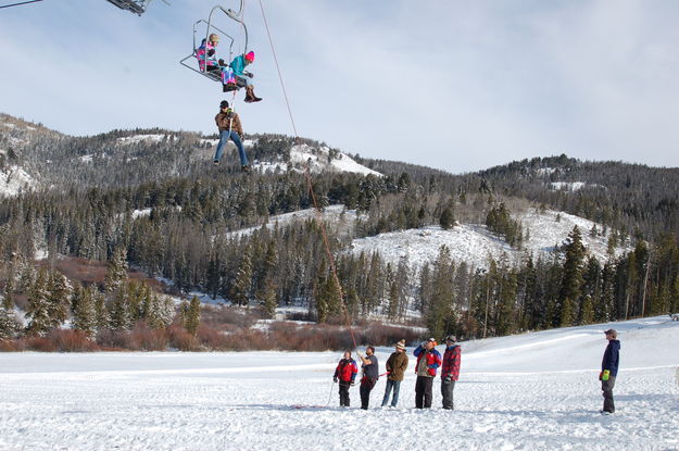Lift Evacuation training. Photo by White Pine Ski Area.