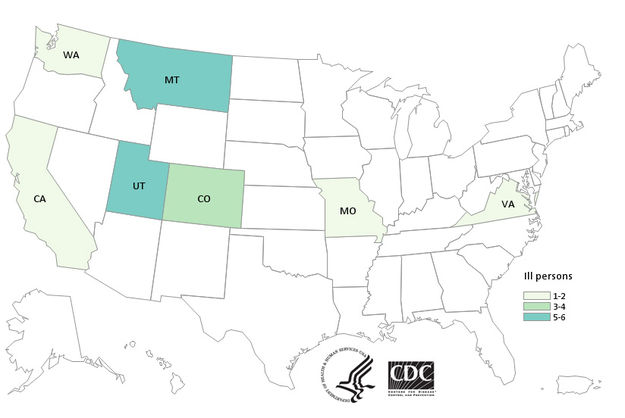 Sickness map. Photo by CDC.
