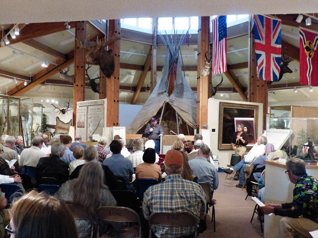 Clay Landry talk at the Museum. Photo by Dawn Ballou, Pinedale Online.