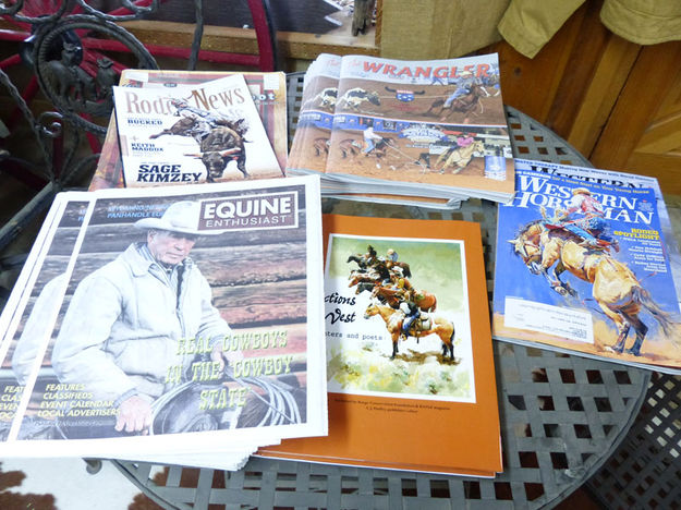 Western magazines. Photo by Dawn Ballou, Pinedale Online.