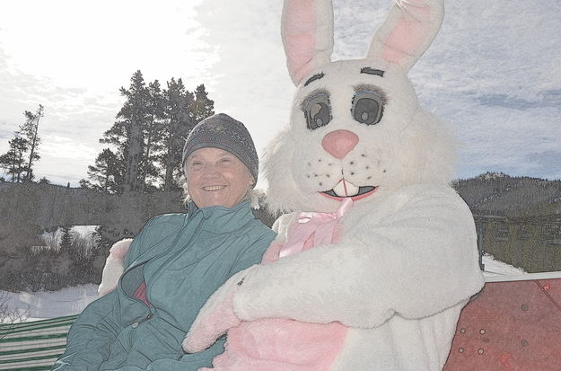 Mrs. Grimes and the Bunny. Photo by Terry Allen.