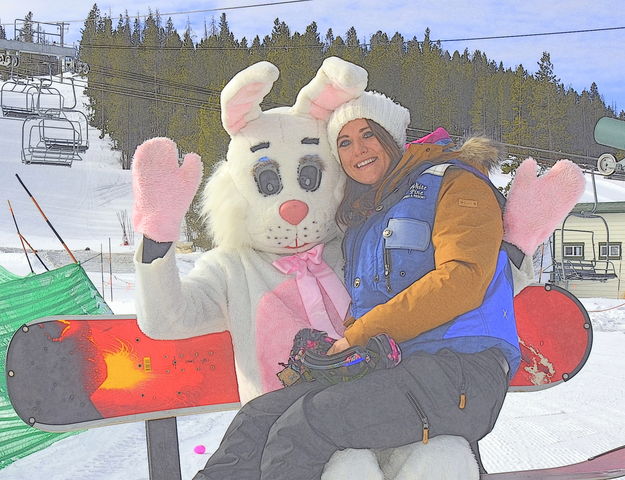 Tracey and Doug the Bunny. Photo by Terry Allen.