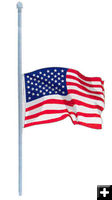 Flag Half-staff Notice. Photo by Pinedale Online.