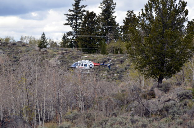 KSL Copter in Expert Landing. Photo by Terry Allen, Pinedale Online!.