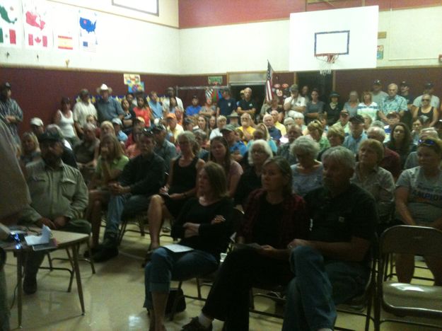 Community meeting in Bondurant . Photo by Bob Rule, KPIN 101.1 FM Radio.