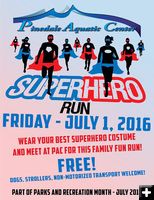 Superhero Fun Run. Photo by Pinedale Aquatic Center.