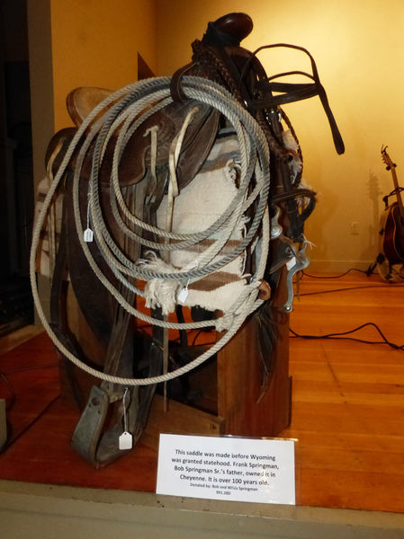 100 year old saddle. Photo by Dawn Ballou, Pinedale Online.