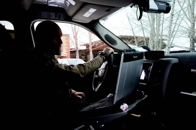 Deputy in Patrol Vehicle. Photo by Terry Allen.