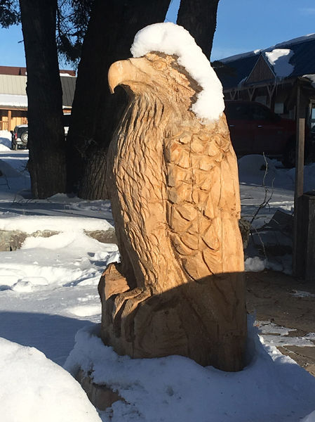 Snow Eagle. Photo by Wind River Stone Scapes .