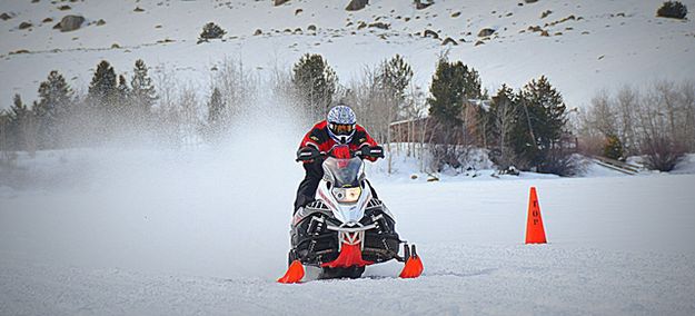 Snowmobile Speed Runs. Photo by Terry Allen.