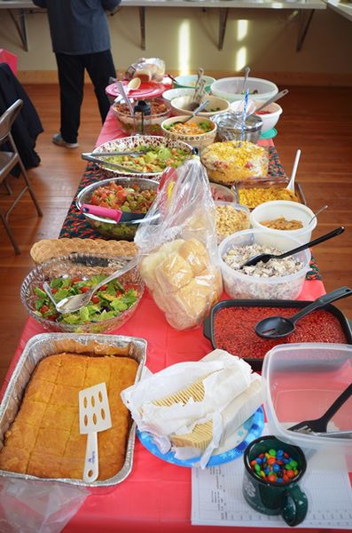 Food Table. Photo by Terry Allen.