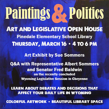 Paintings & Politics Open House. Photo by Sue Sommers.