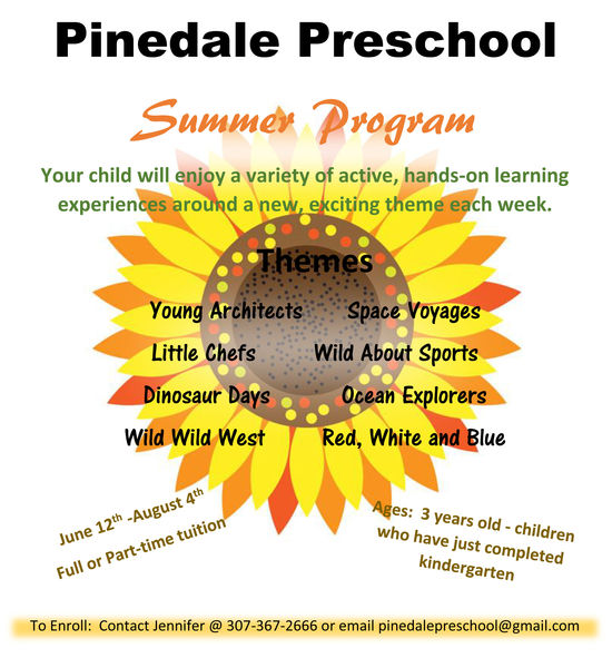 Preschool Summer Program. Photo by Pinedale Preschool.