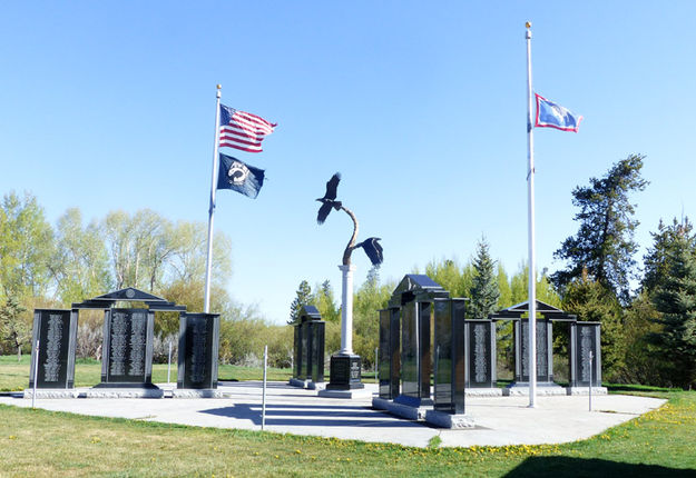 Veteran's Memorial in Pinedale. Photo by Dawn Ballou, Pinedale Online.