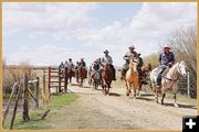 Riding Into the Barnyard. Photo by Terry Allen.