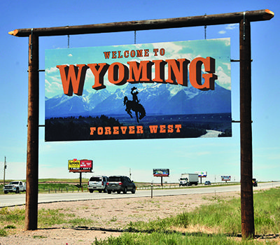 Decommissioned WYDOT sign. Photo by Wyoming Department of Transportation.