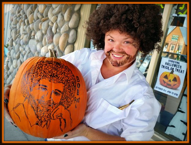 Mae Orm as Bob Ross. Photo by Terry Allen.