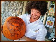 Mae Orm as Bob Ross. Photo by Terry Allen.