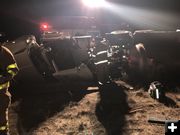Rollover accident. Photo by Sublette County Unified Fire.