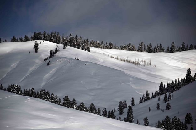 Snowy Hills Near Bondurant. Photo by Dave Bell.