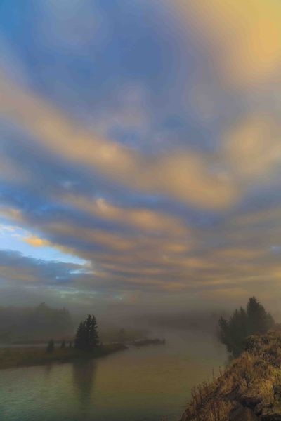 Colorful Foggy Sunrise. Photo by Dave Bell.