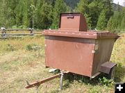 Bear proof dumpster at campground