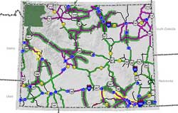 Wyoming Road Condition Map