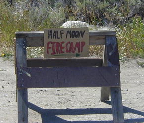 Fire Camp is at Sandy Beach on Fremont Lake