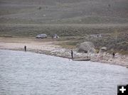 Lakeshore fishing. Photo by Pinedale Online.