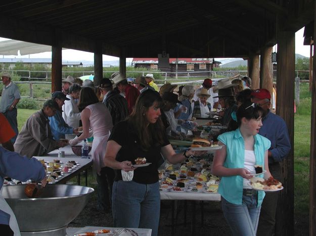 Food Line. Photo by Pinedale Online.