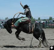 Saddle Bronc Rider. Photo by Pinedale Online.