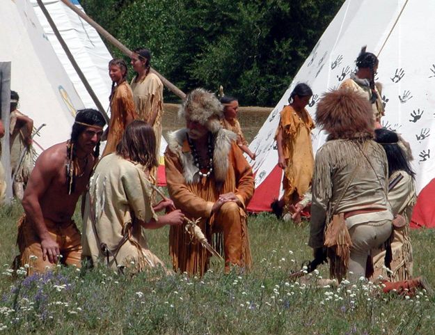 Pipe Lighting Ceremony. Photo by Pinedale Online.