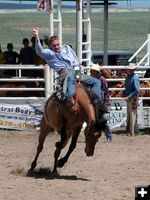 Bareback Rider<BR>Tommy Baker. Photo by Pinedale Online.