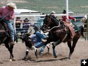 Steer Wrestling. Photo by Pinedale Online.