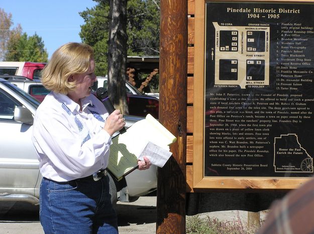 Historian Ann Noble. Photo by Pinedale Online.