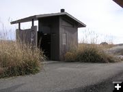 Restroom at CCC Ponds. Photo by Pinedale Online.