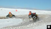 Rounding the turn. Photo by Pinedale Online.