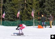 Crossing the finish line. Photo by Pinedale Online.