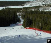 Looking down the run. Photo by Pinedale Online.