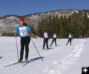 Girls first lap. Photo by Pinedale Online.