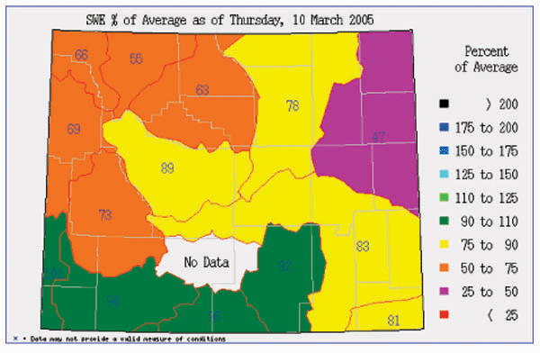 Wyoming Snow Forecast Map. Photo by .