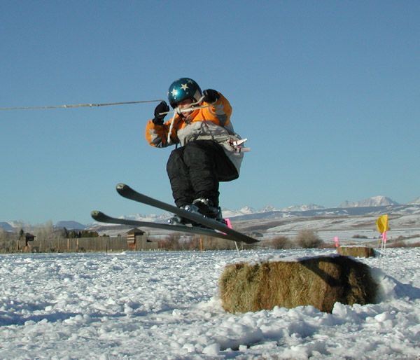 Getting Air. Photo by Clint Gilchrist, Pinedale Online.