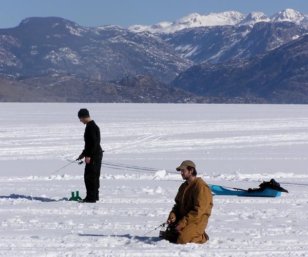 Enjoying fishing. Photo by Pinedale Online.