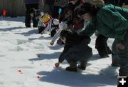 Frozen Money Scramble. Photo by Pinedale Online.