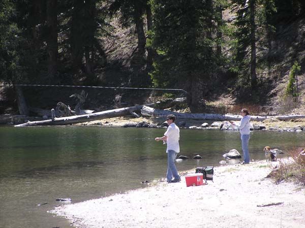 Fishing the lake. Photo by Pinedale Online.