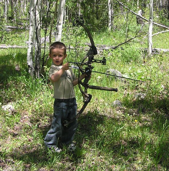 Bow as big as he is. Photo by Pinedale Online.