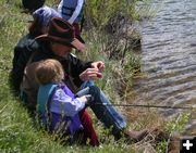 Baiting the hook. Photo by Pinedale Online.